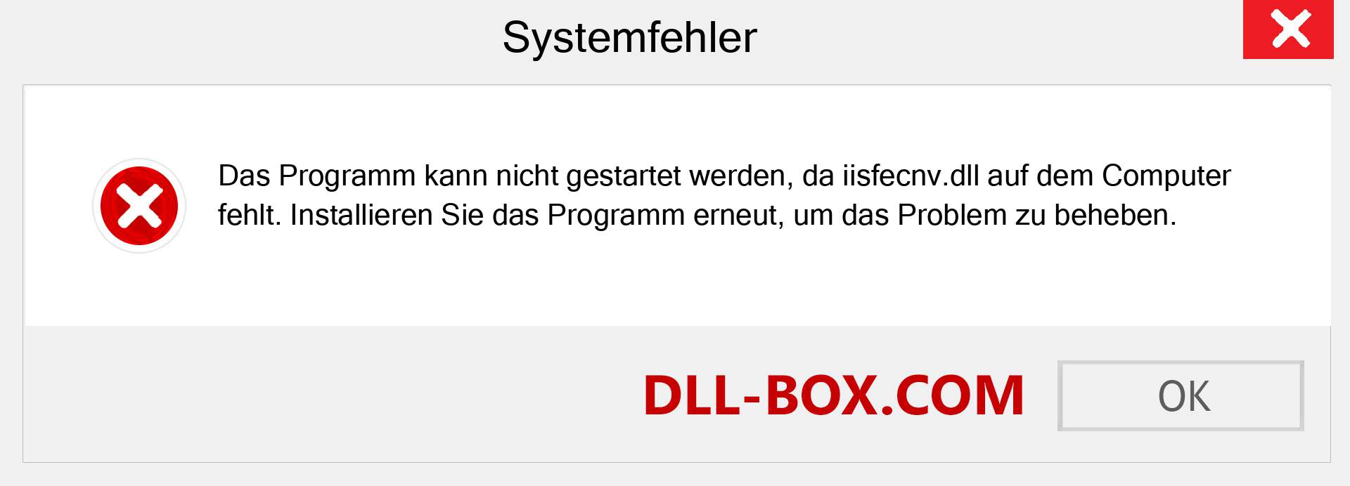 iisfecnv.dll-Datei fehlt?. Download für Windows 7, 8, 10 - Fix iisfecnv dll Missing Error unter Windows, Fotos, Bildern